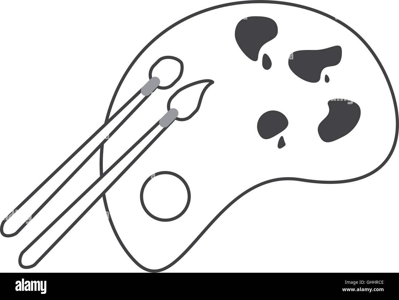 paint brush and palette icon Stock Vector Image & Art - Alamy