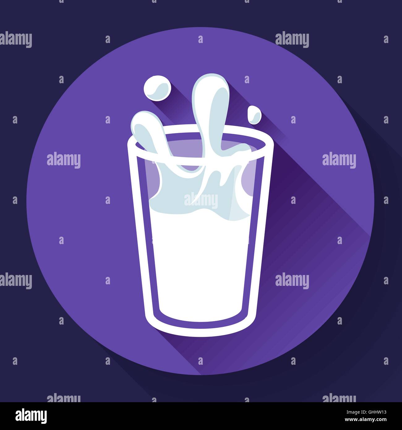glass of milk splash vector icon flat style Stock Vector Image & Art ...