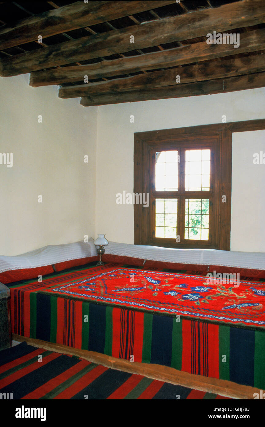 Interior of a merchant family's fortified manor house, Arbanasi, Veliko Tarnovo, Bulgaria Stock Photo