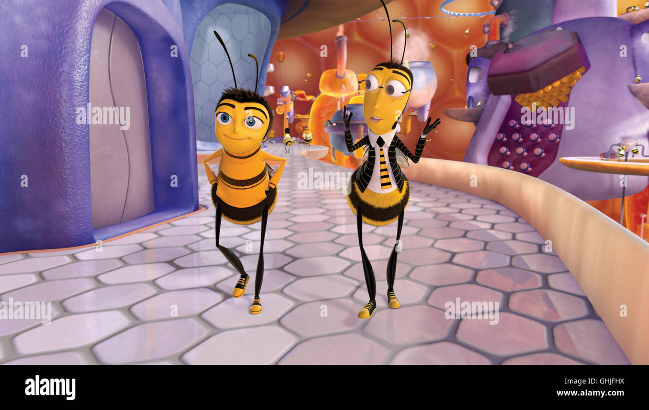 Bee Movie - Das Honigkomplott / Berry (li.) and Adam Regie: Simon J. Smith aka. Bee Movie Stock Photo