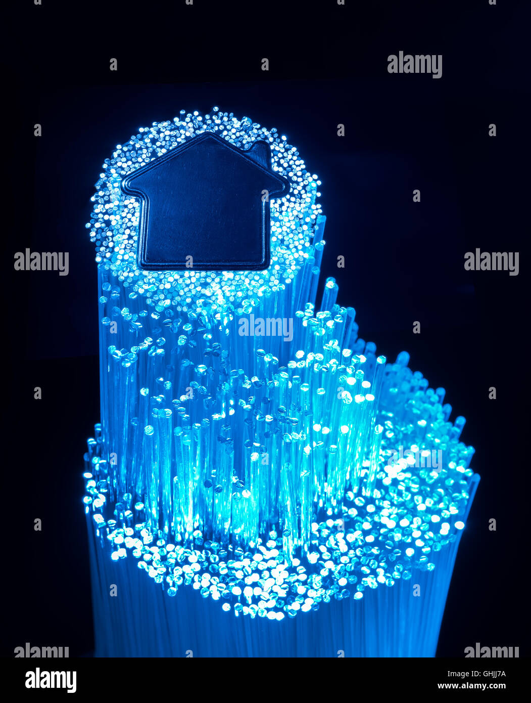 fiber optic connection to house Stock Photo Alamy