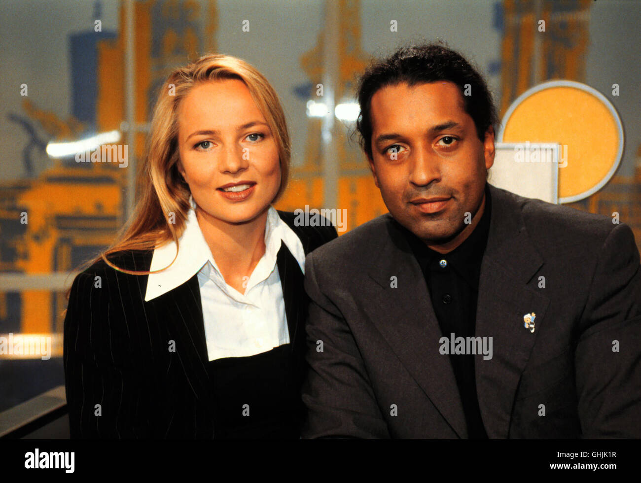 Neue Gesichter im 'ZDF-Morgenmagazin'. PATRICIA SCHÄFER heißt die neue Hauptmoderatorin, die gemeinsam mit Kollege CHERNO JOBATEY die Sendung ab Montag, 5. Oktober 1998 präsentieren wird. Stock Photo