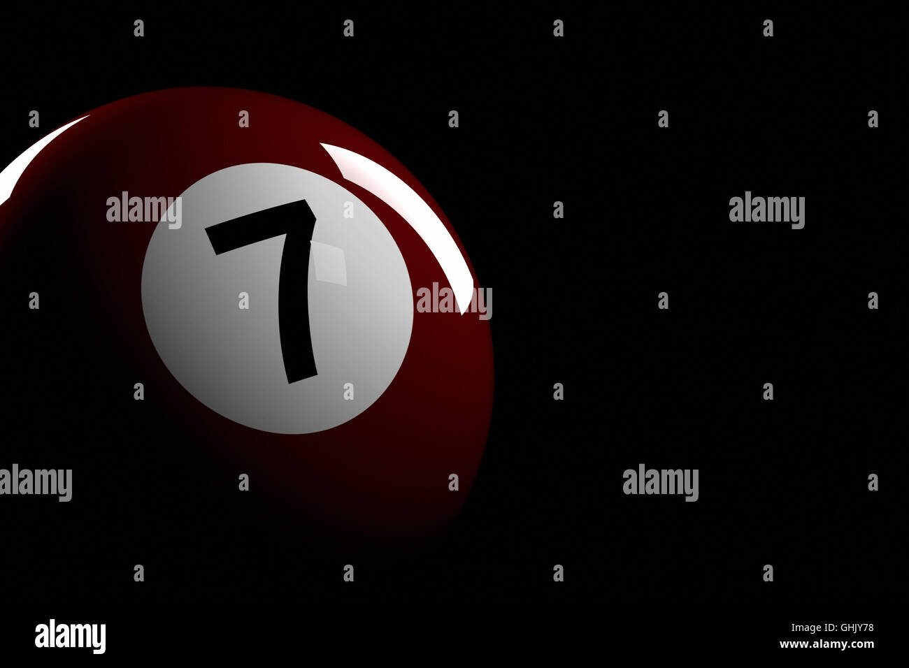 3D rendering of pool ball number 7 Stock Photo Alamy