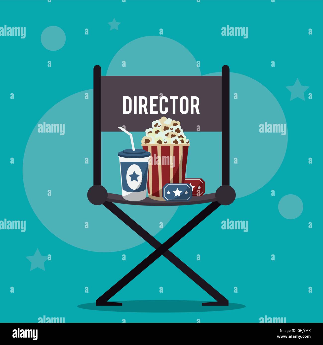director chair movie film cinema icon. Vector graphic Stock Vector