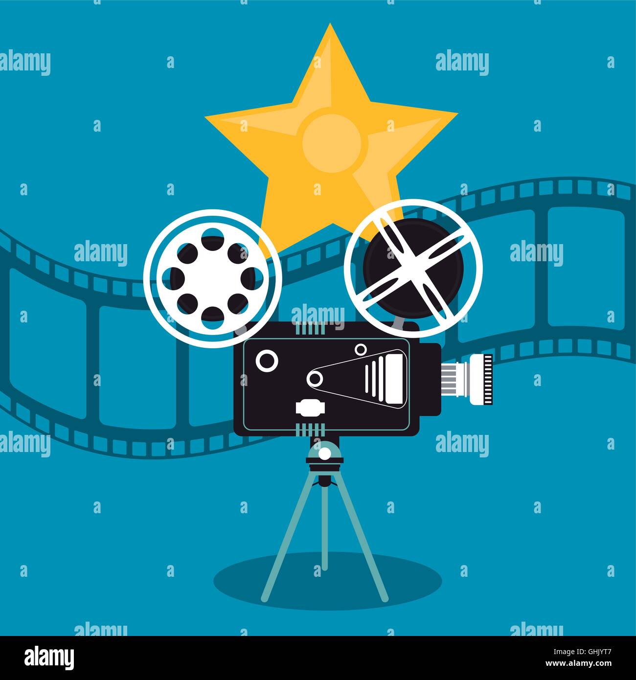 video camera movie film reel cinema icon. Vector graphic Stock Vector Image  & Art - Alamy