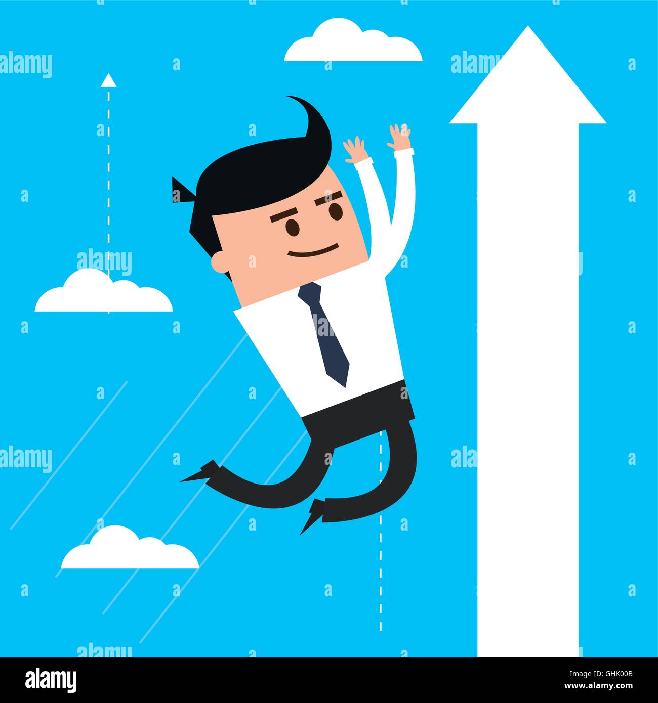 Businessman arrow man cartoon icon. Vector graphic Stock Vector Image ...