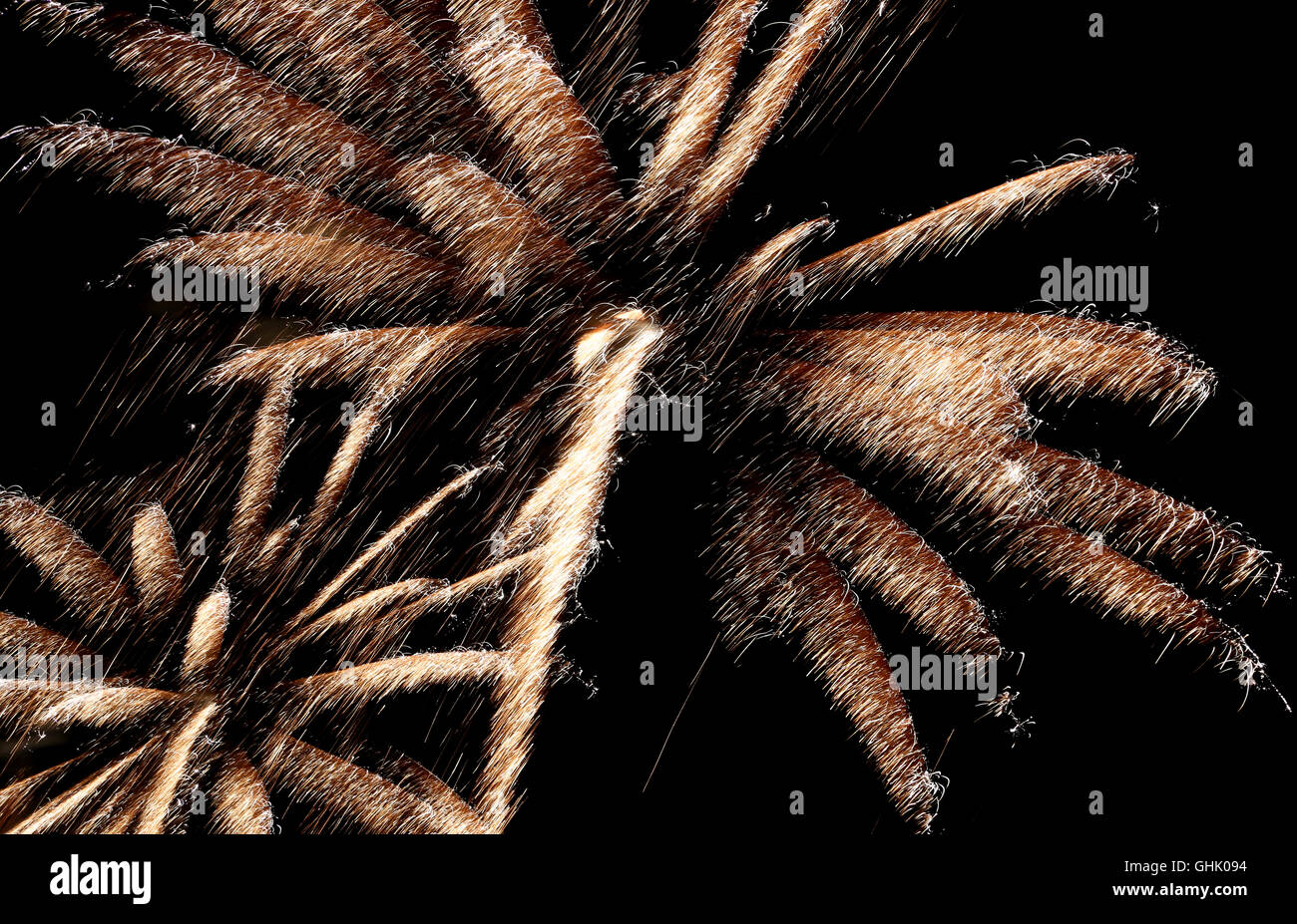 show with large colorful fireworks in the sky Stock Photo - Alamy