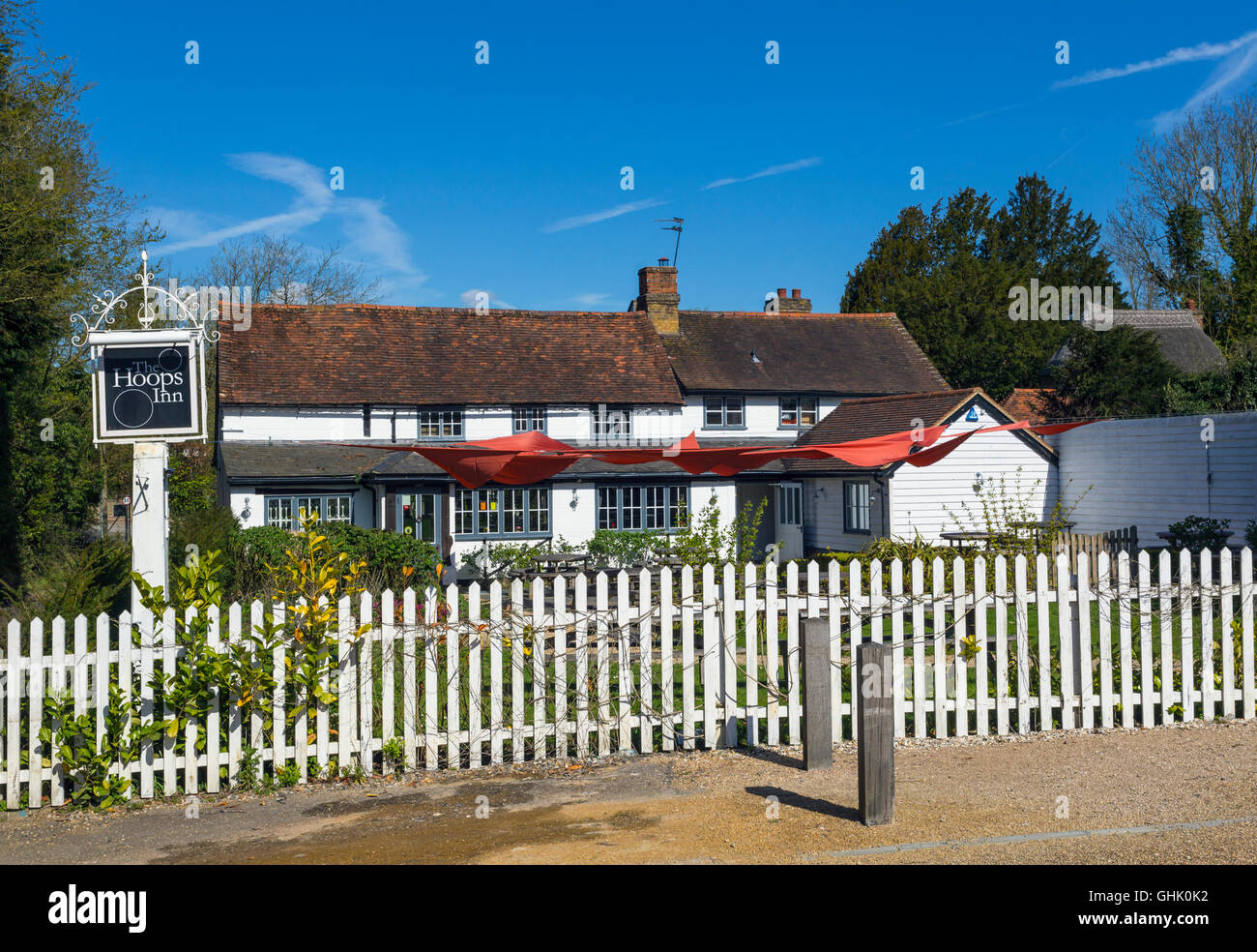 The Hoops Inn, Perry Green. Stock Photo