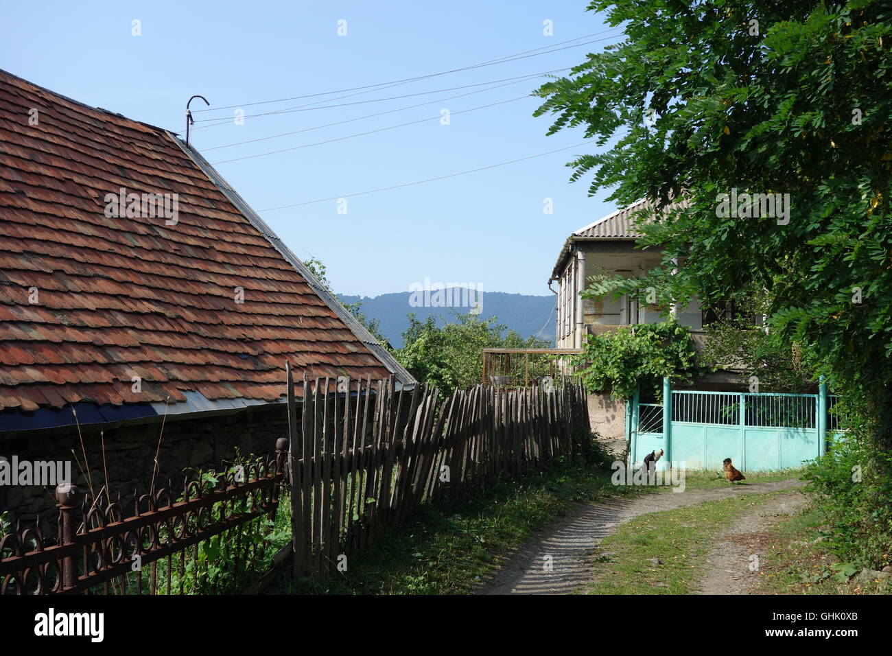 Haghpat village northern Armenia traditional houses lane metal gate