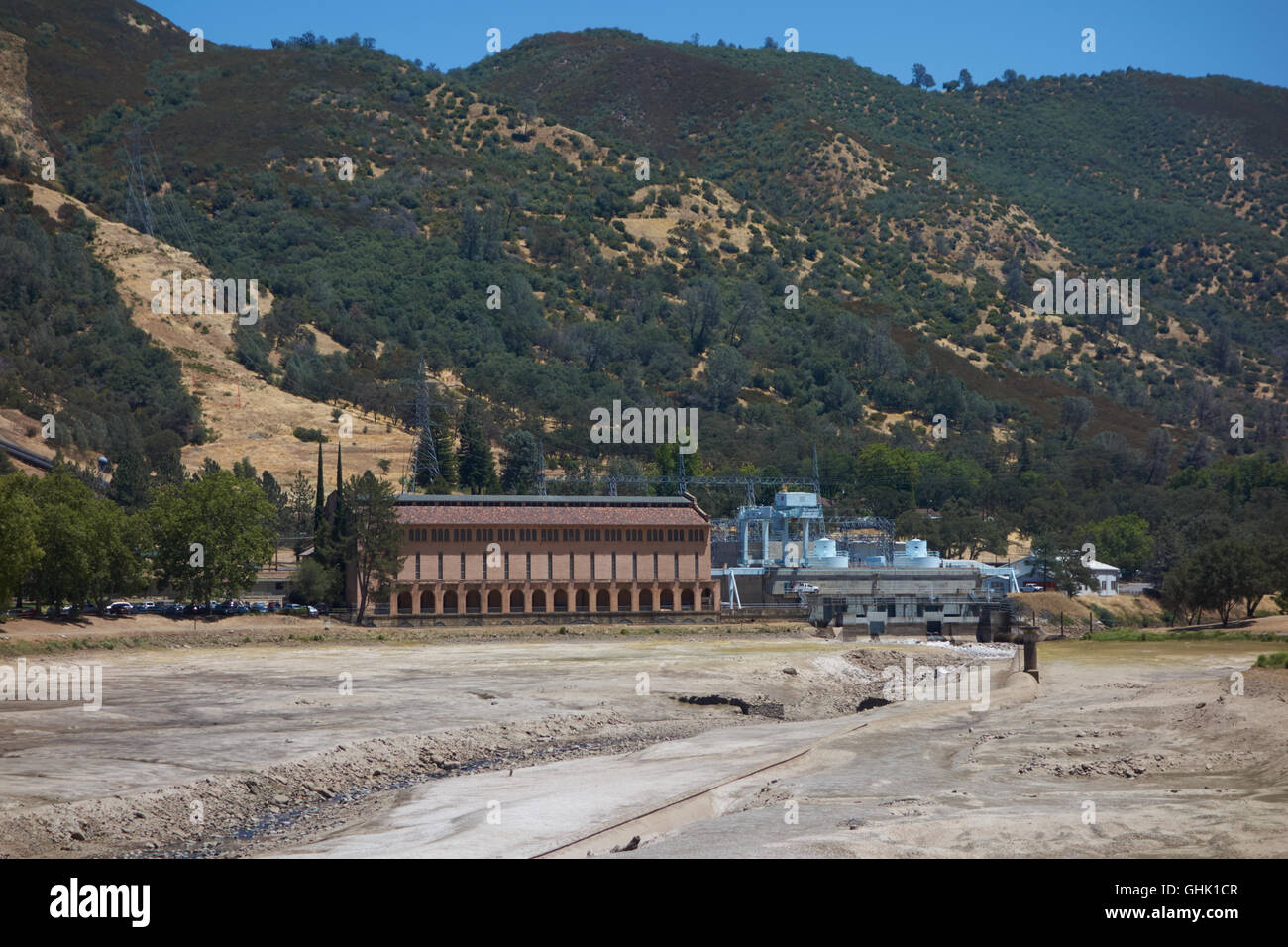 Empty reservoir. California USA Stock Photo