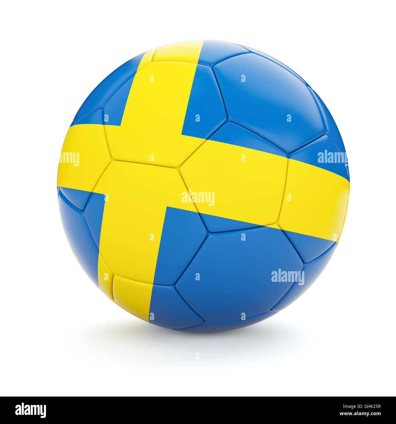 Soccer football ball with Sweden flag Stock Photo