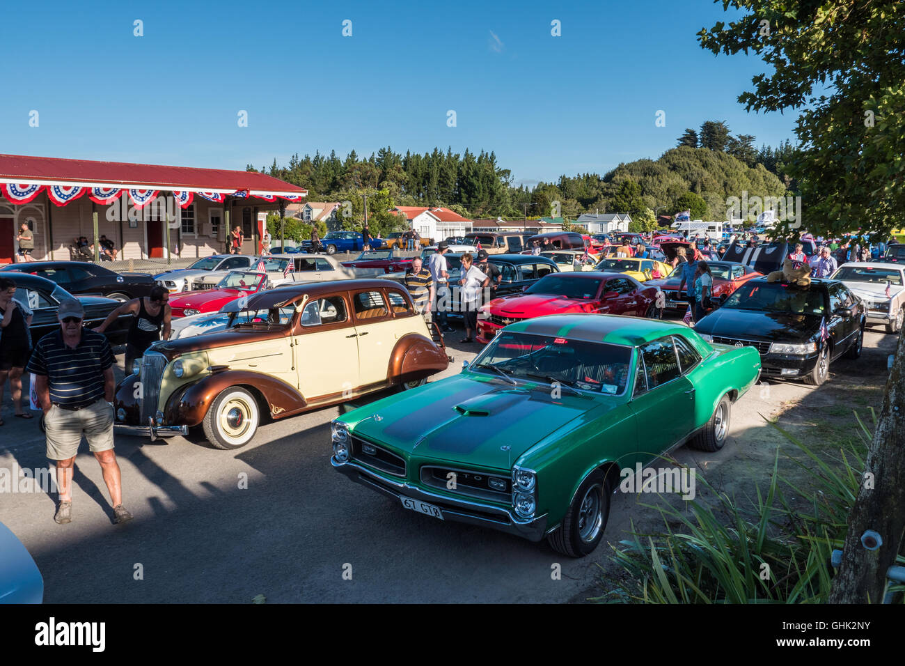 American cars at Americarna Classic Car Show, Inglewood, New Zealand. Stock Photo