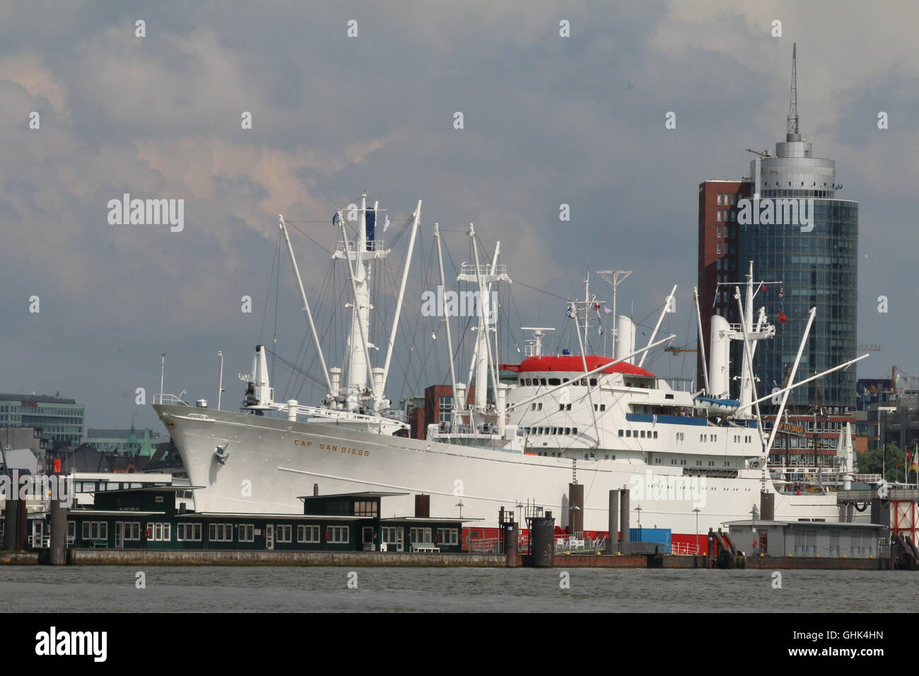 Museum ship Cap San Diego in Hamburg, Germany Stock Photo