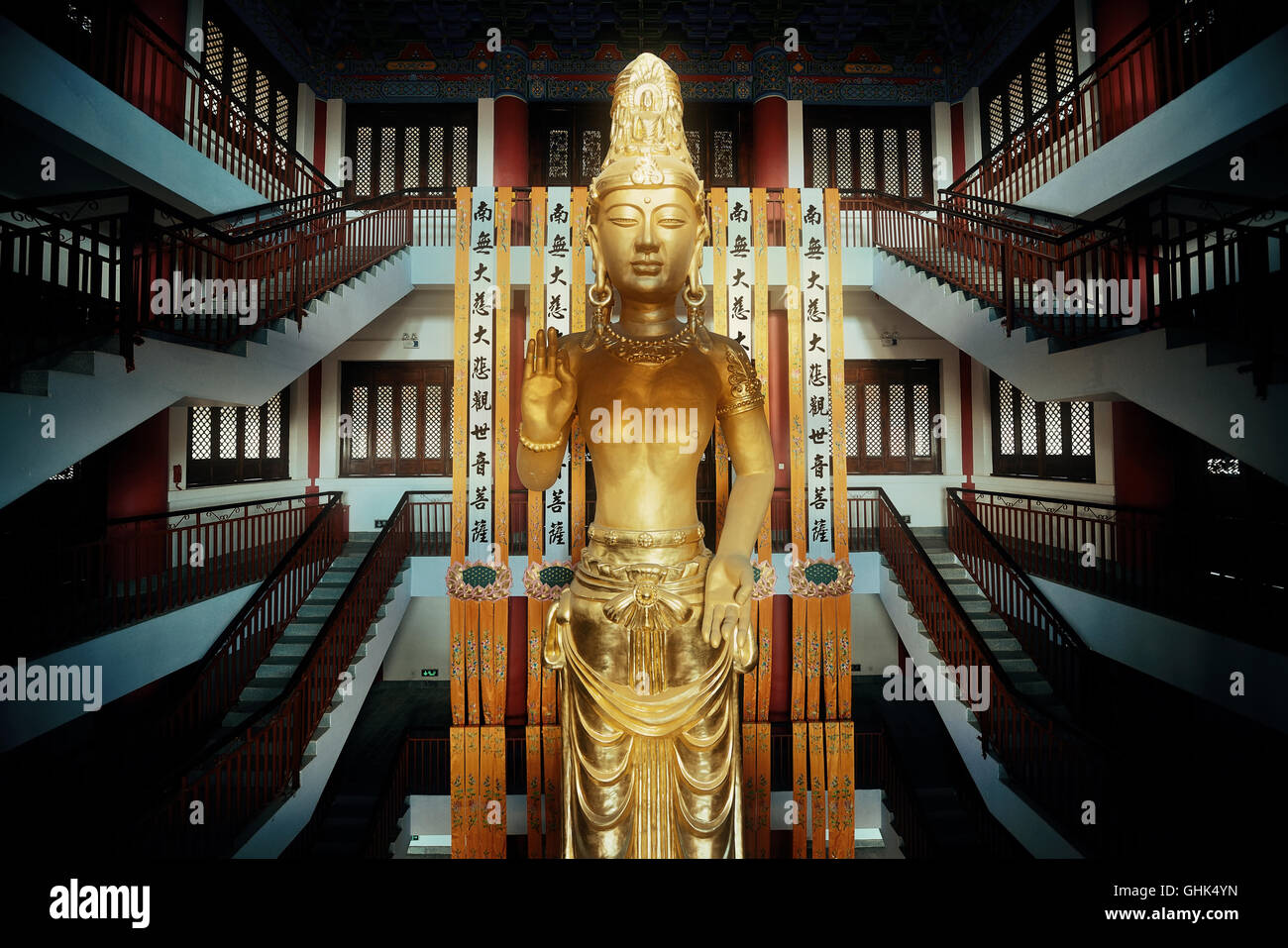 Guanyin statue in Chongsheng Monastery in Dali, Yunnan, China Stock Photo
