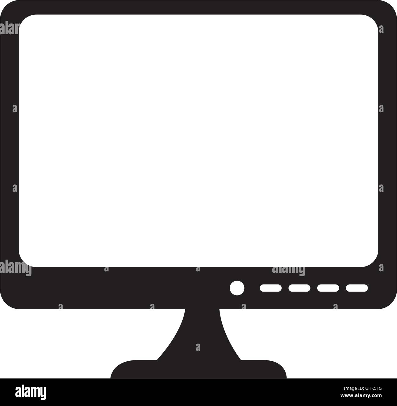 Traceable Computer Monitor Image monitor pc computer device technology electronic vector graphic Stock ...
