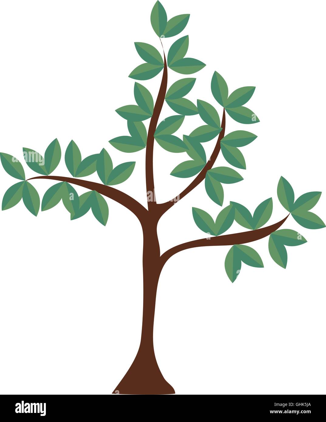 tree plant leaves nature green icon vector graphic Stock Vector Image ...
