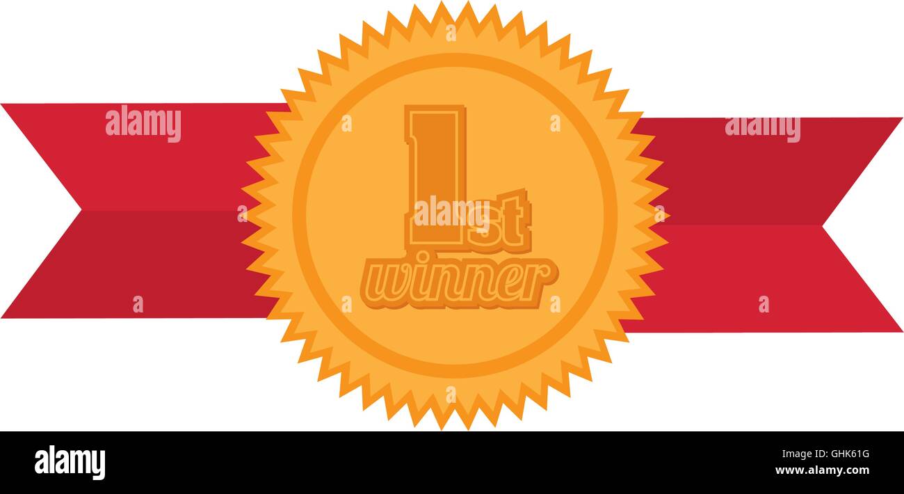 Gold medal horizontal Stock Vector Images - Alamy