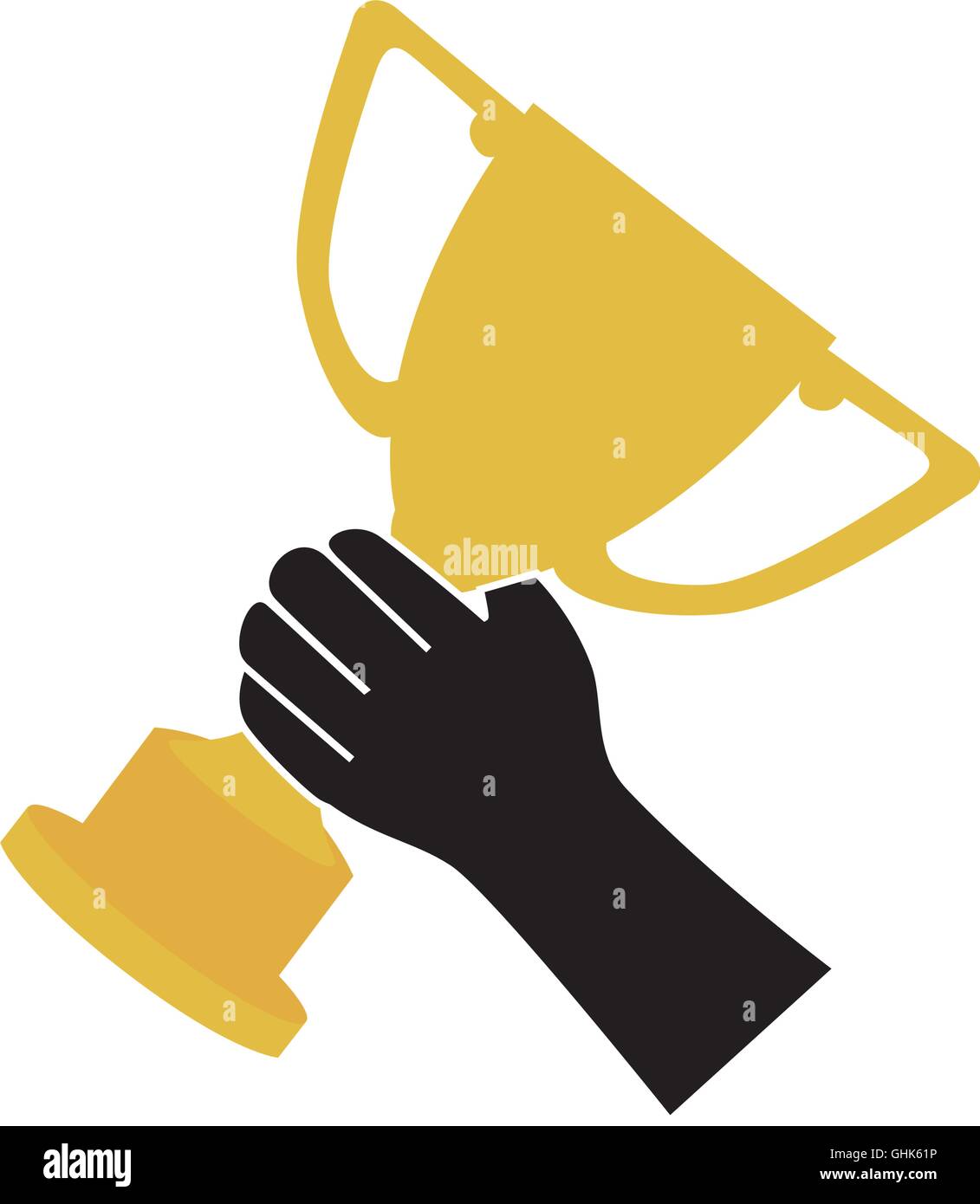 cup trophy hand holding winner icon vector graphic Stock Vector Image ...