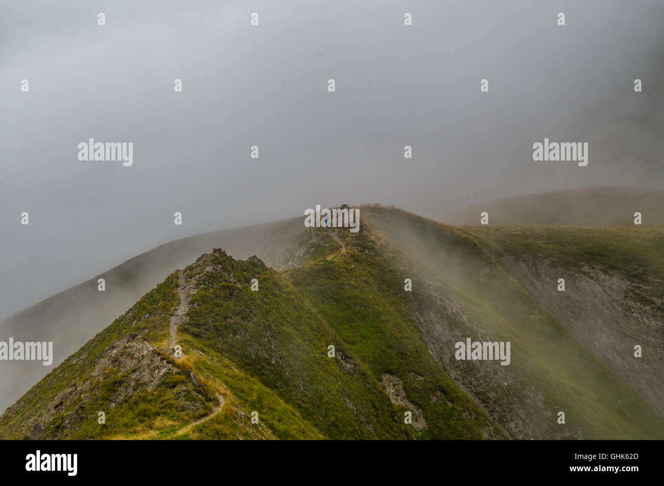 Female trailrunning in mountains of Lechtal Alps, North Tyrol, Austria ...