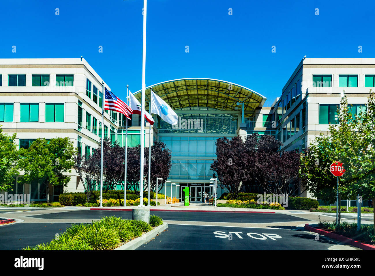 Apple Headquarters in Cupertino California Stock Photo