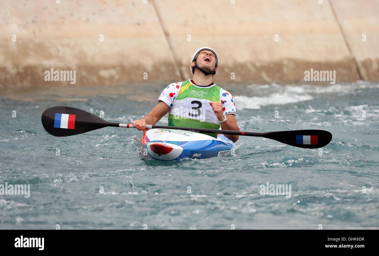 Sebastien Rio France's Sebastien Conbot during the Kayak (K1) Men's final on the ...