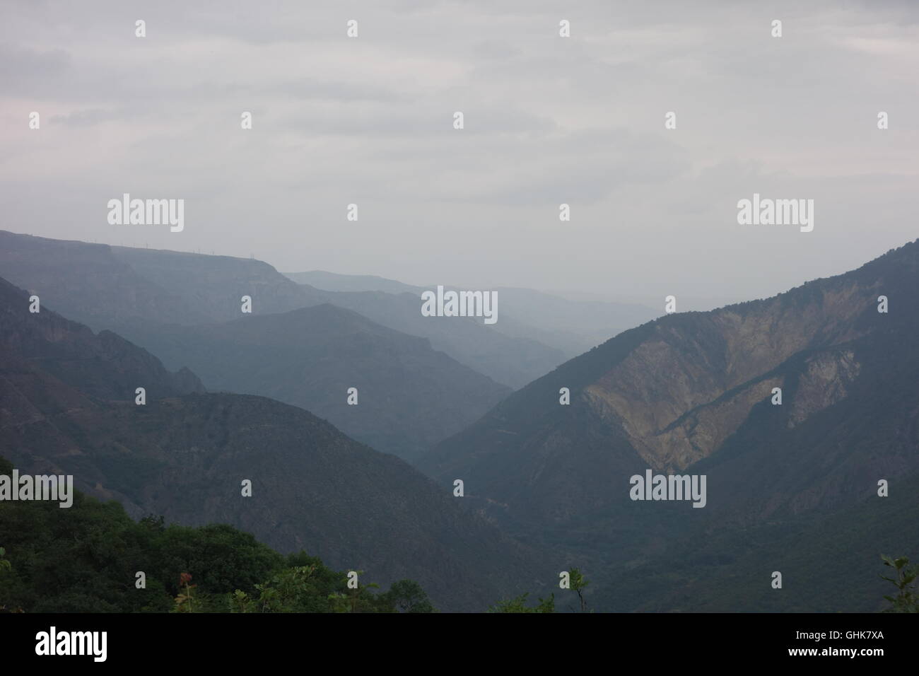 southern Armenia mountain ranges near Tatev Stock Photo