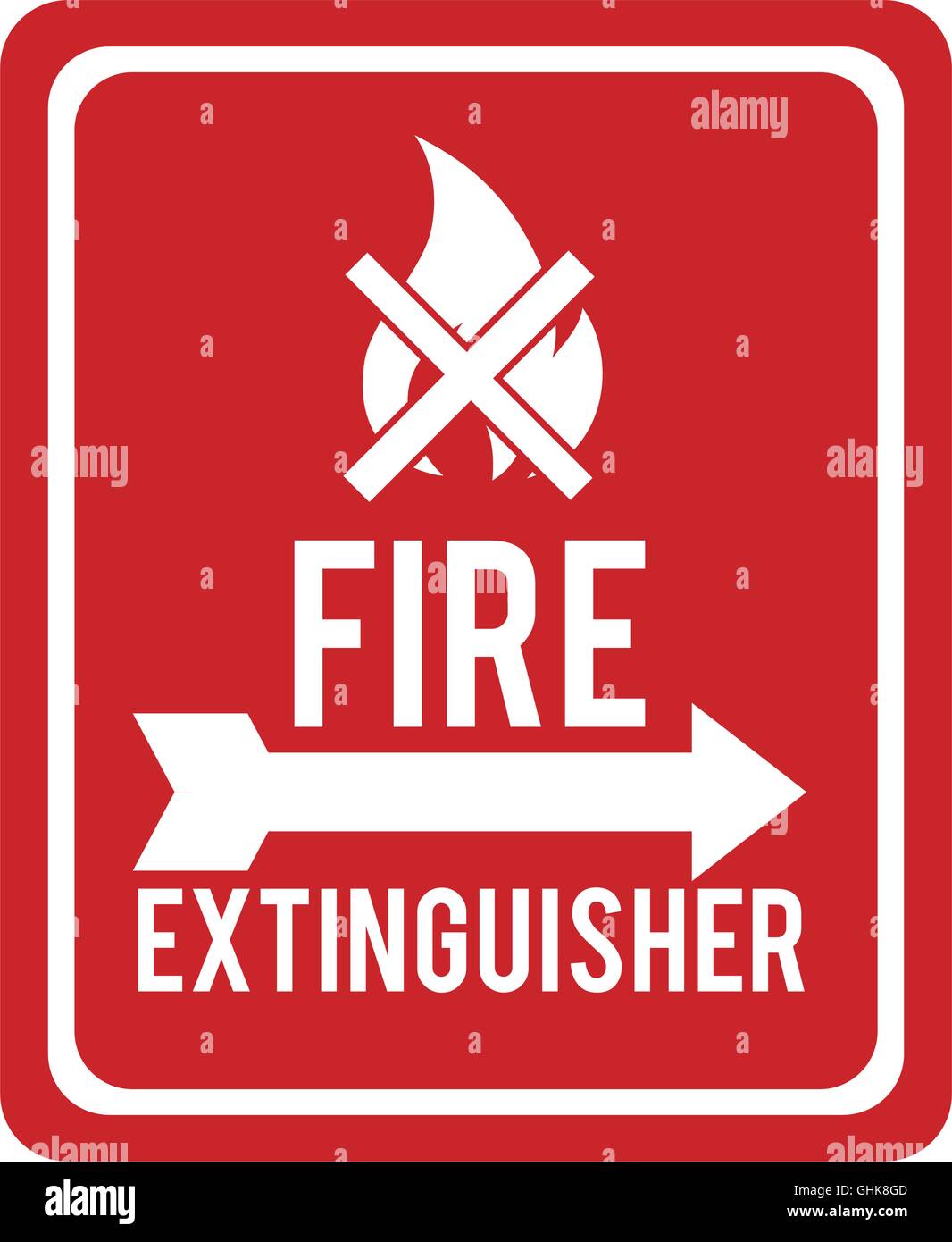 flame fire sign extinguisher prohibitted icon vector graphic Stock ...