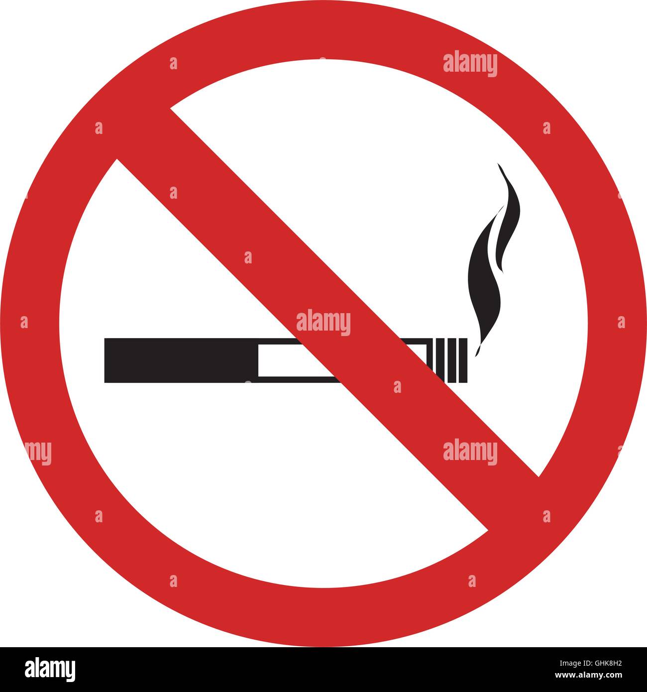 smoking prohibition cigarrette forbidden icon vector graphic Stock ...