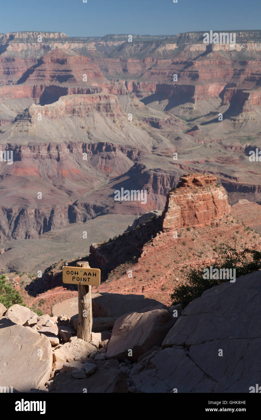 Grand Canyon National Park, Arizona - Ooh Aah Point on the South Kaibab Trail, above Cedar Ridge. Stock Photo