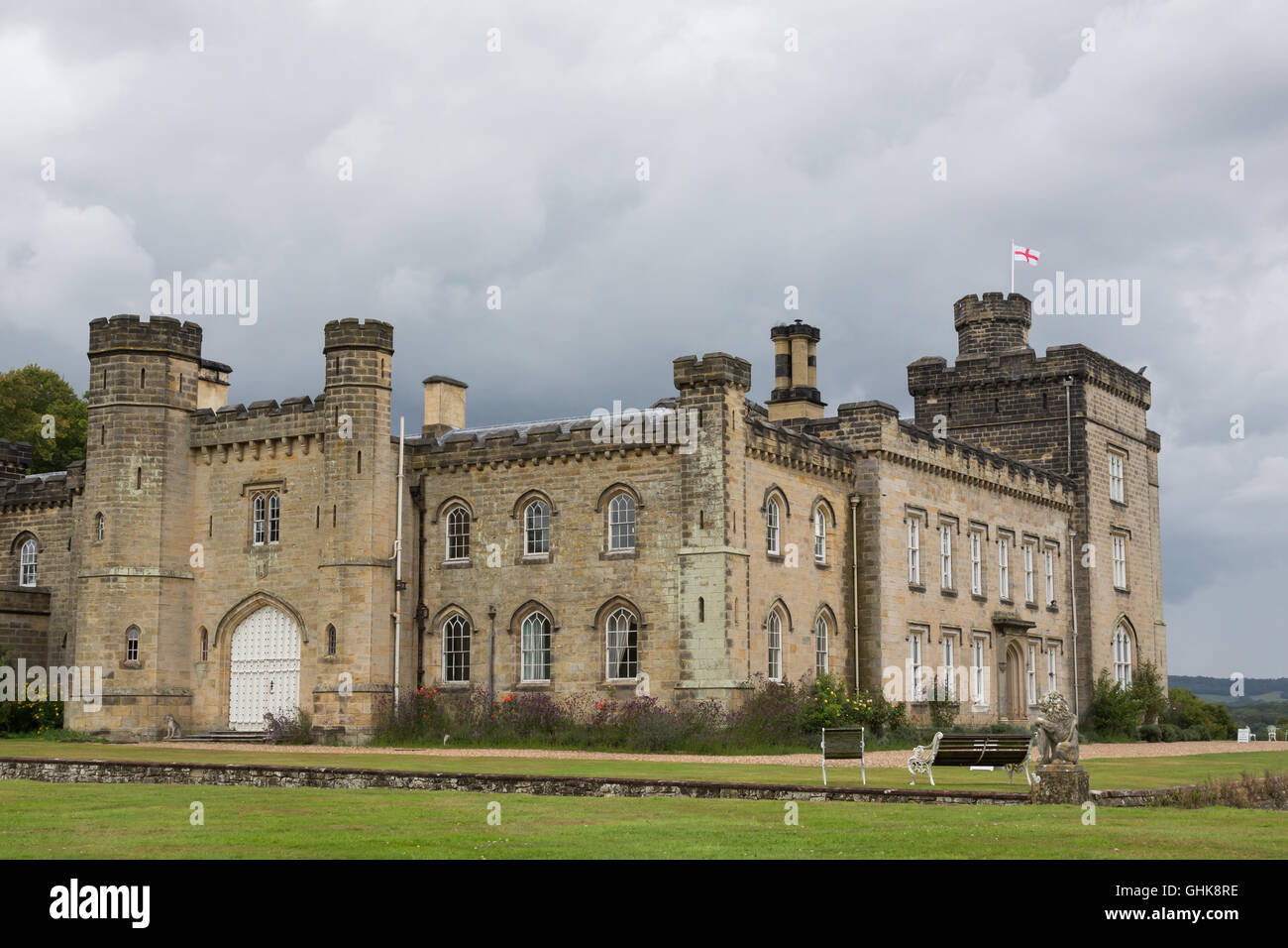 Chiddingstone Castle in the Kent village of Chiddingstone England Stock Photo