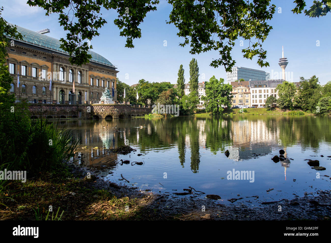Düsseldorf is the capital city of the German state of North Rhine-Westphalia Stock Photo
