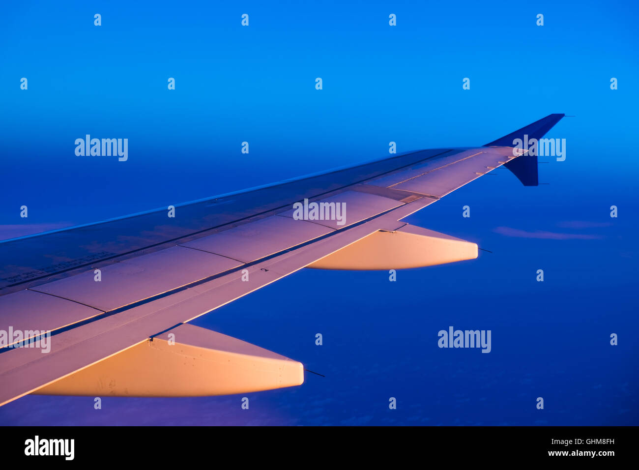 Airplan wing Stock Photo