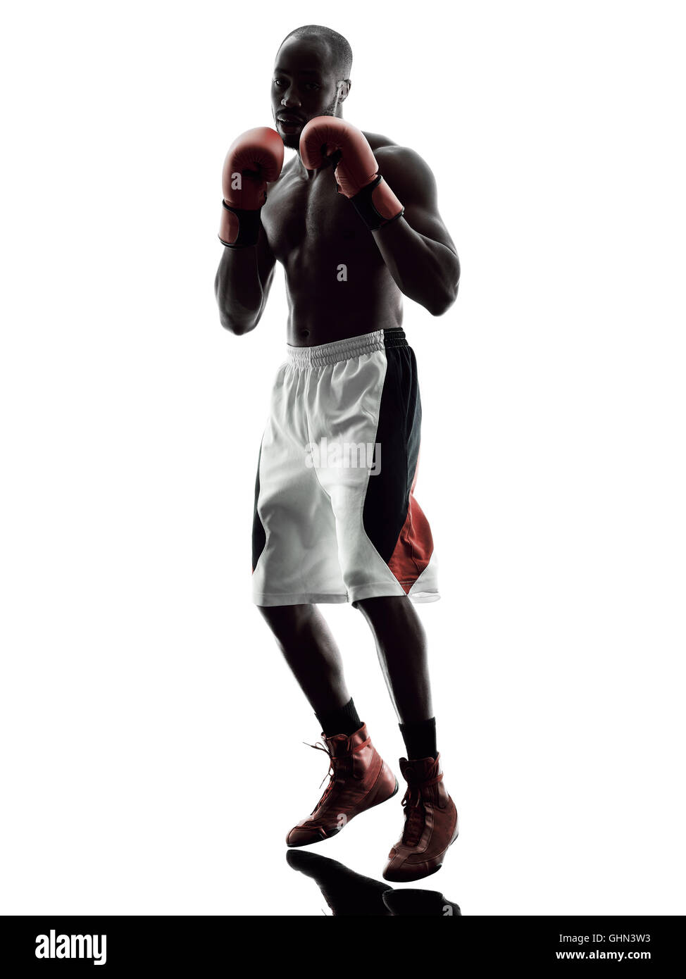 Boxe homme afro-américain image libre de droit par ImageSource © #178077884