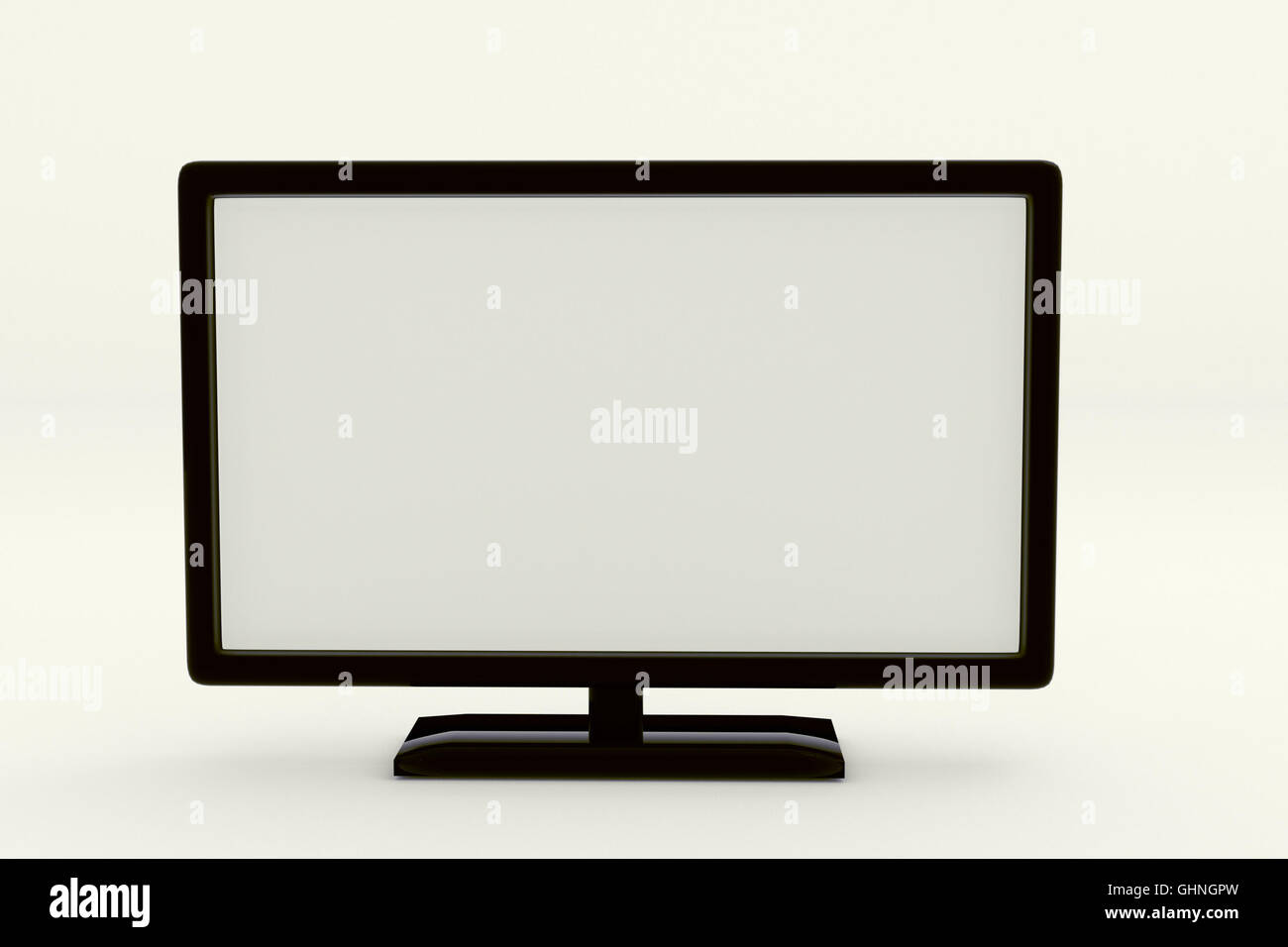 3D rendering of modern lcd wide screen television on white background Stock Photo Alamy