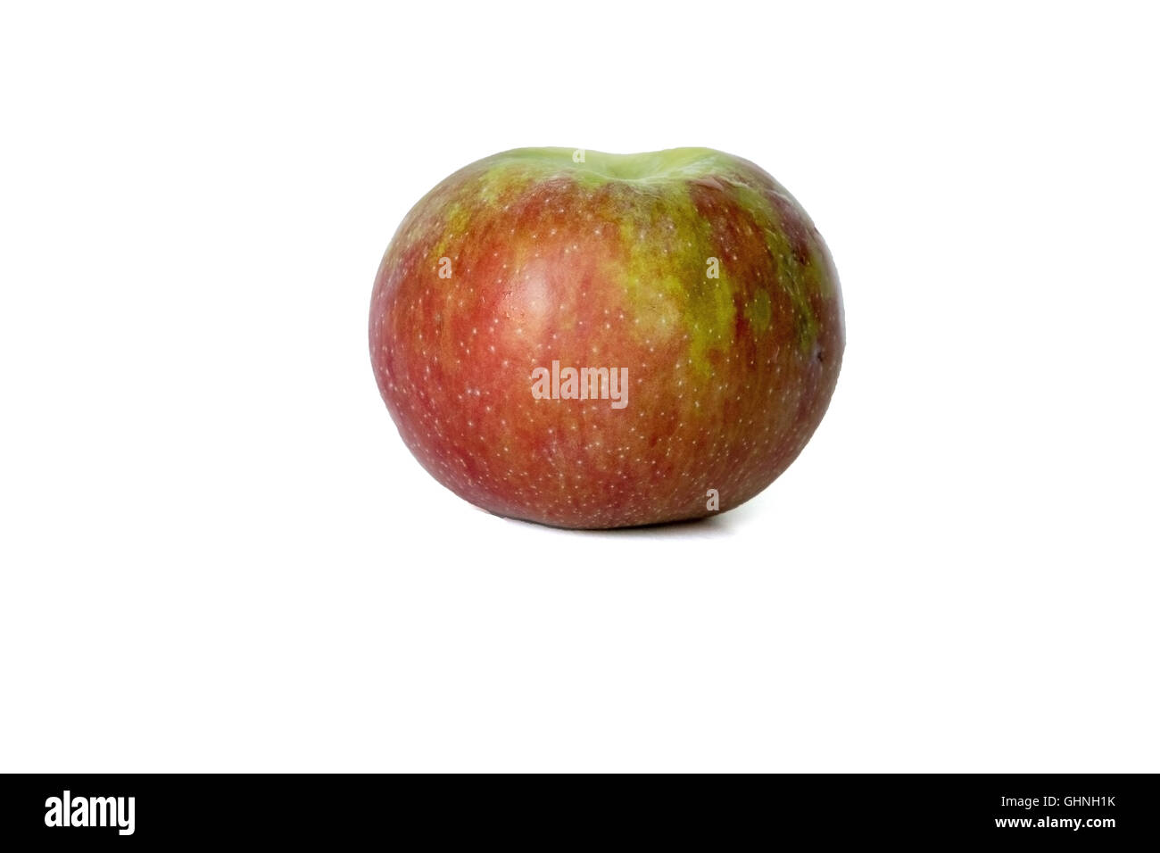 Isolated wild green red apple on white background Stock Photo - Alamy