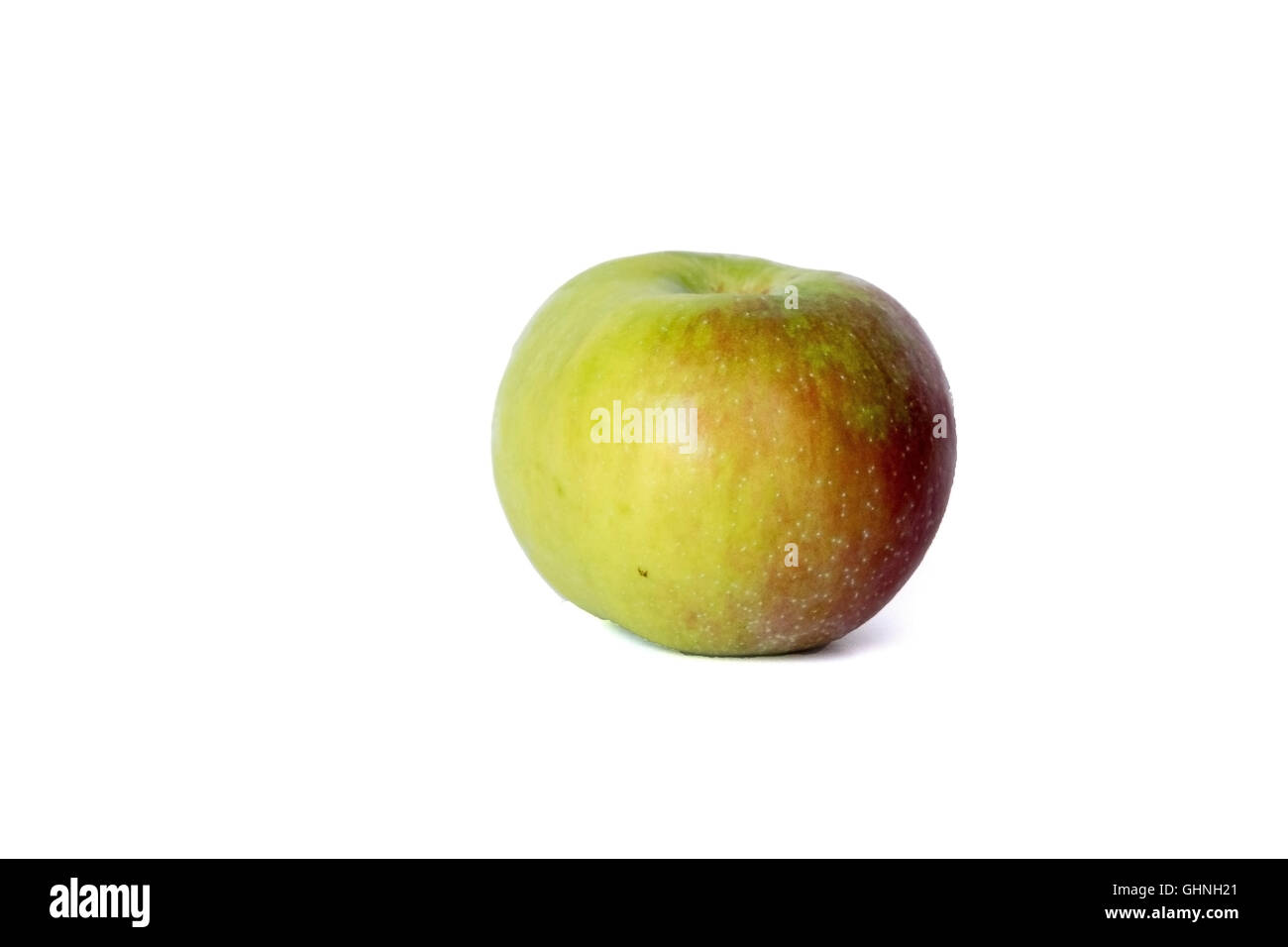 Isolated wild green red apple on white background Stock Photo - Alamy