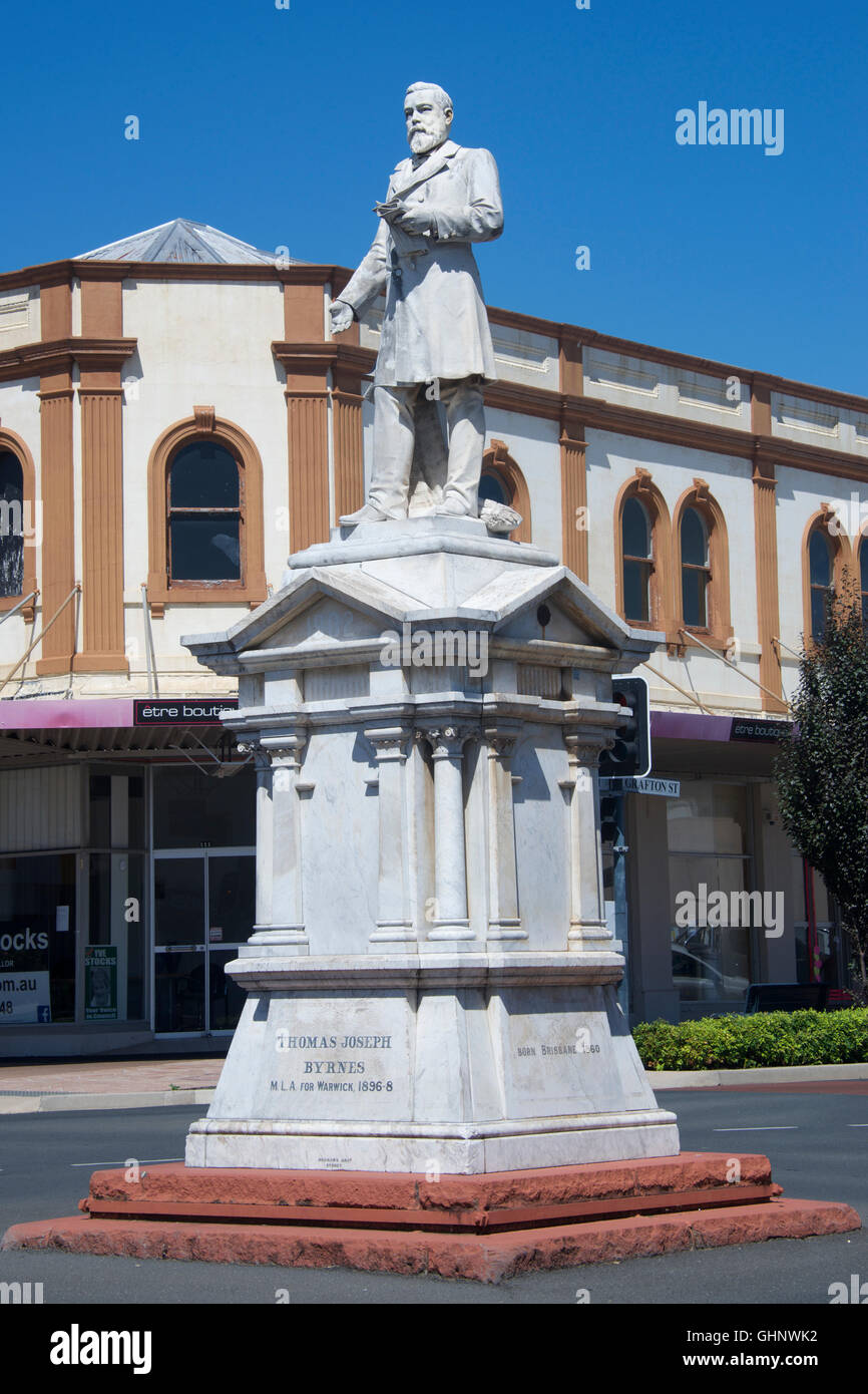Statue Thomas Joseph Byrnes Premier of Queensland Warwick Queensland