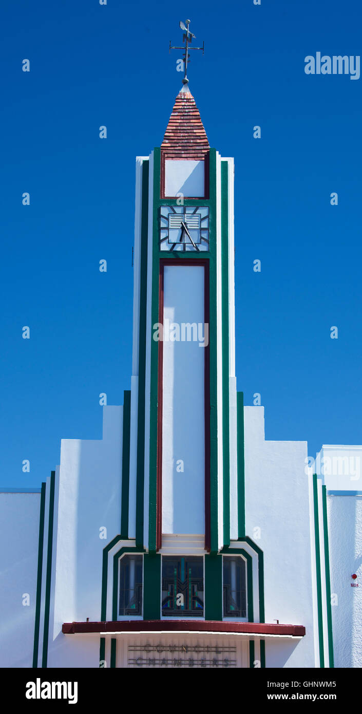 Art deco clock tower Goondiwindi Queensland Australia Stock Photo