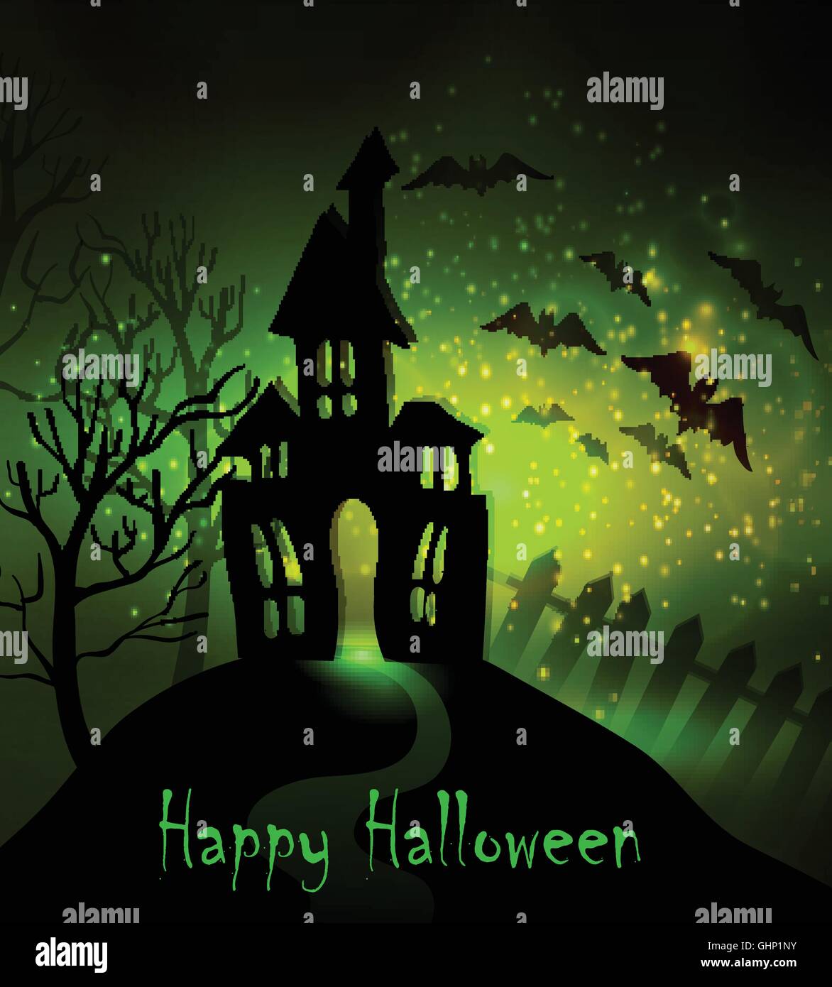 Halloween Haunted House Stock Vector Image Art Alamy