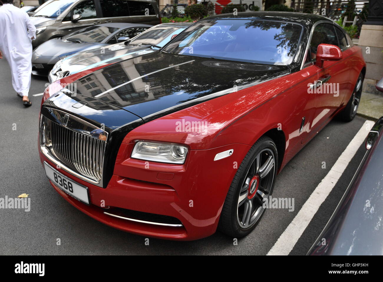 A Foreign Registered Rolls Royce Parked Outside The Dorchester In