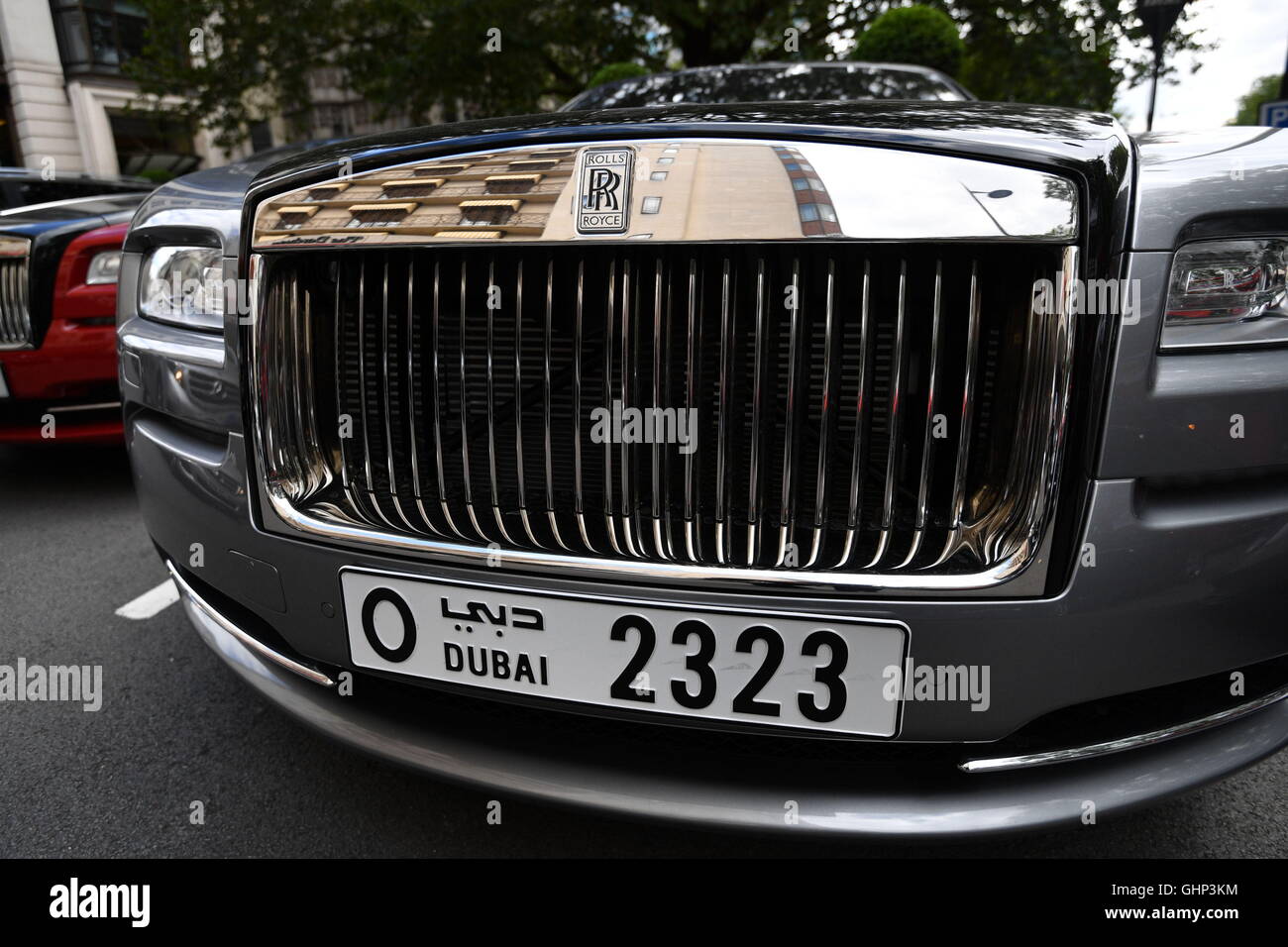 A Foreign Registered Rolls Royce Parked Outside The Dorchester In