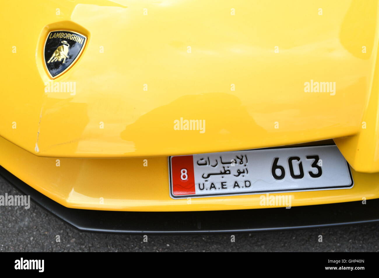 A foreign registered parked outside the Dorchester in
