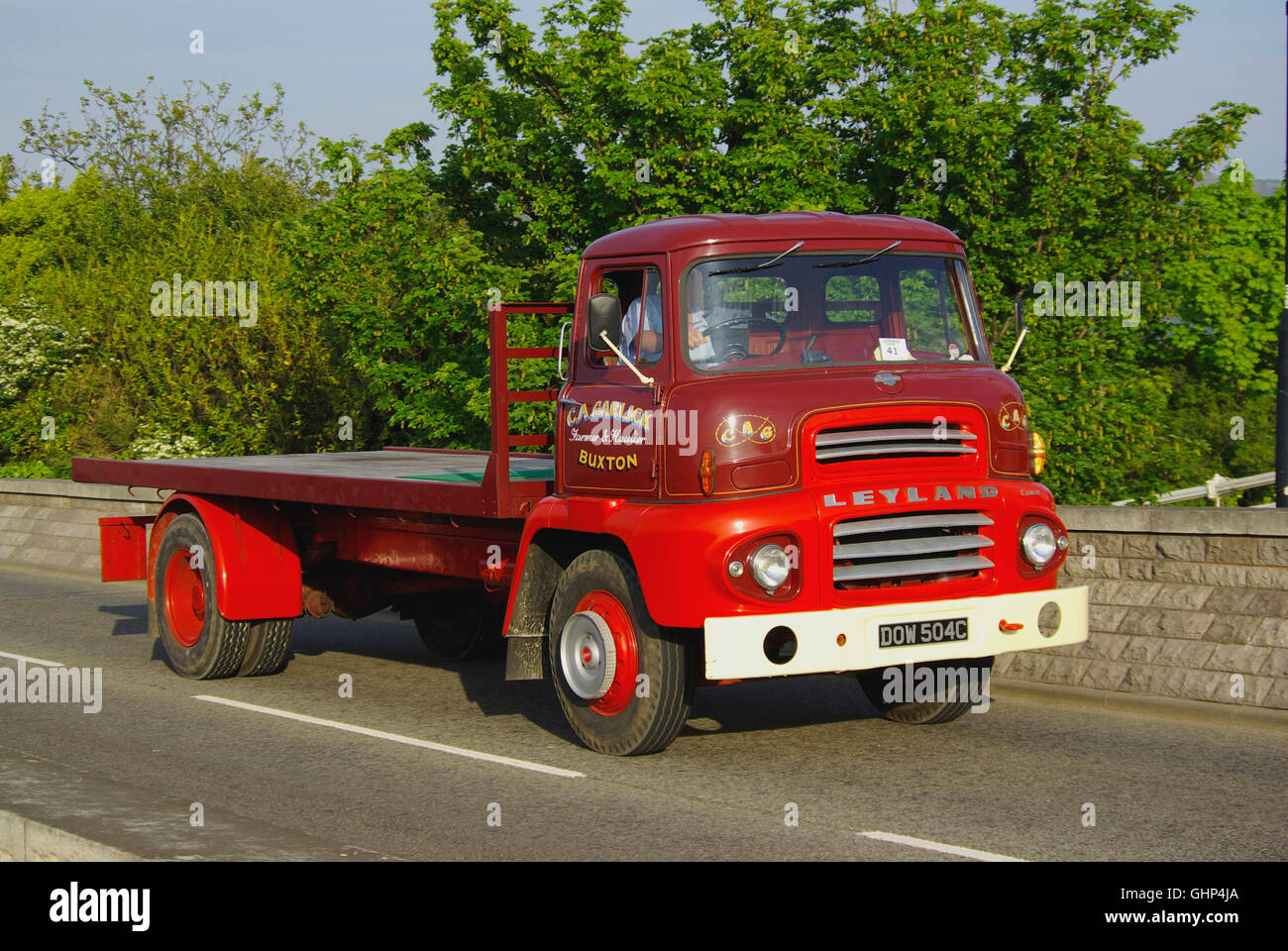 Vintage Leyland Lorry at Conwy, North Wales, Stock Photo