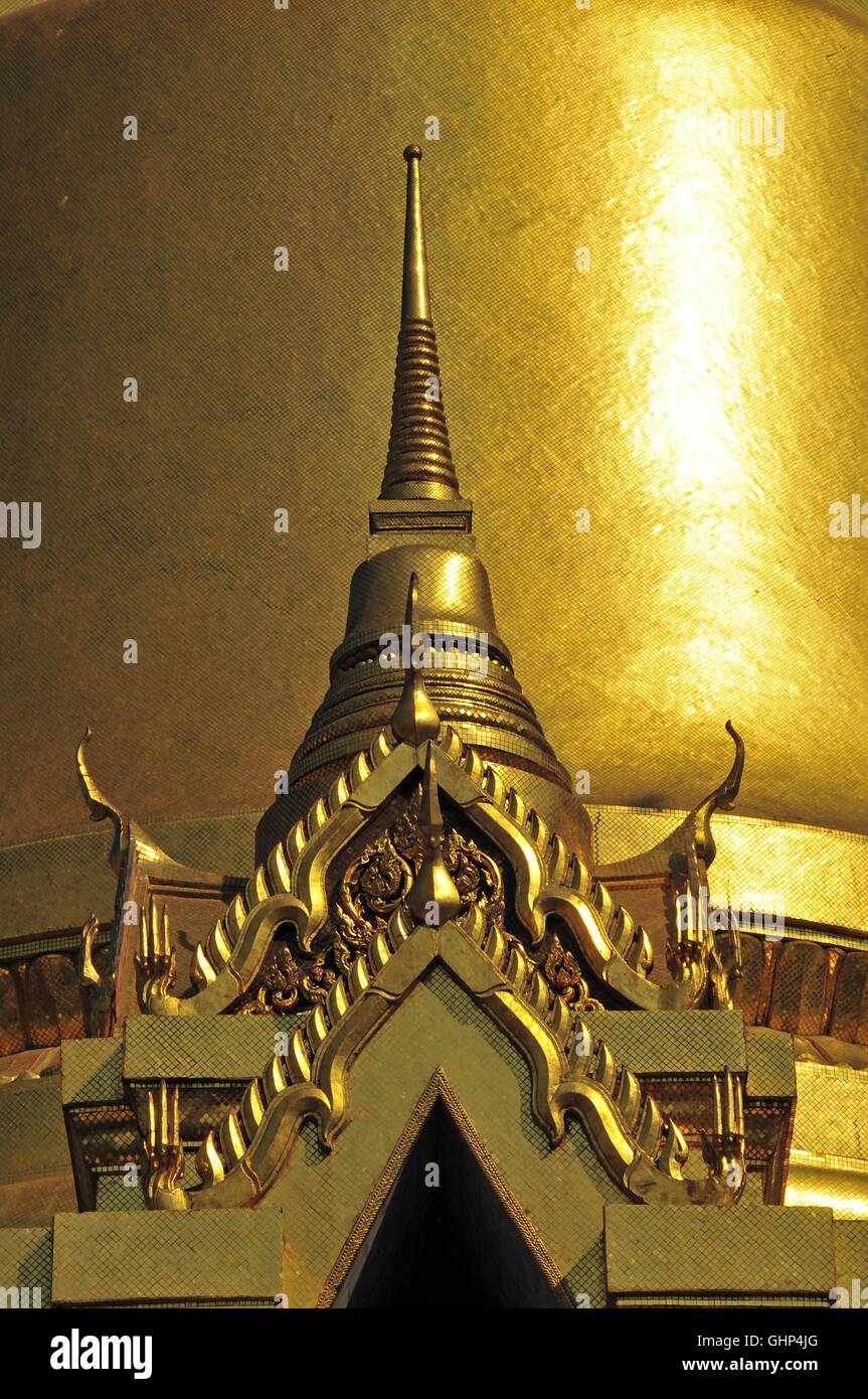 Asien, Bangkok, Goldener Chedi, Grand Palace, Großer Palast, Phra Sri Ratana, Thailand Stock Photo