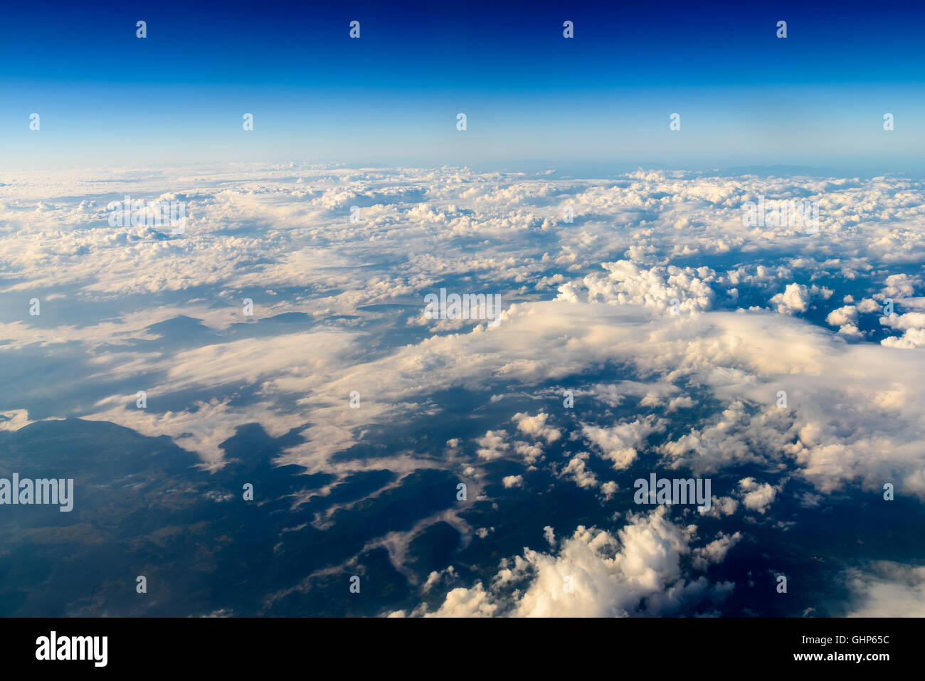 Aerial View Of Planet Earth As Seen From 40.000 Feet Altitude Stock Photo