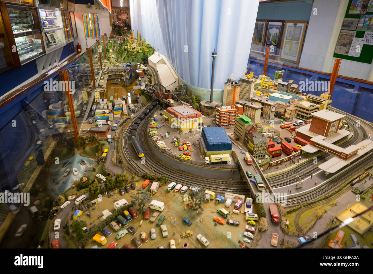 World of Model Railways train layout, Mevagissey, Cornwall, England, UK Stock Photo