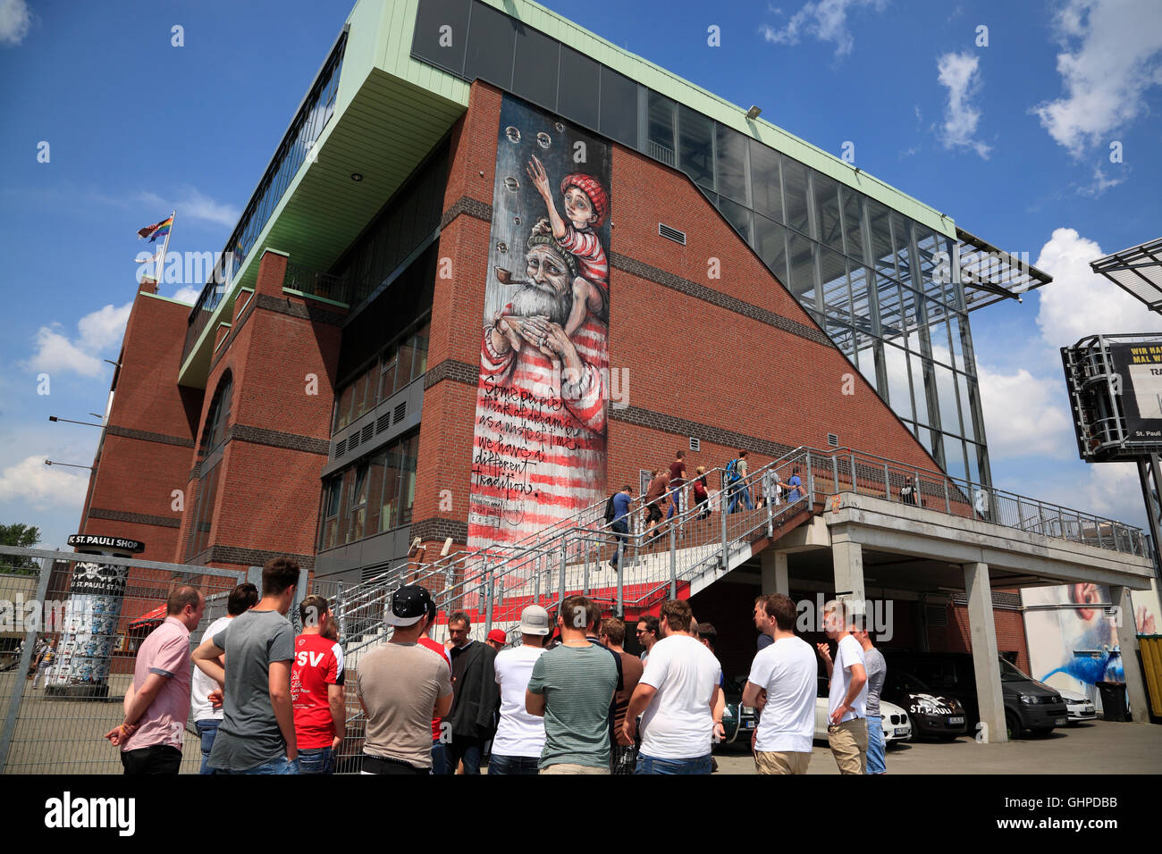 Guided stadium tour,Südtribühne, Millerntor Stadium, football club FC. St.  Pauli, Hamburg, Germany, Europe Stock Photo - Alamy