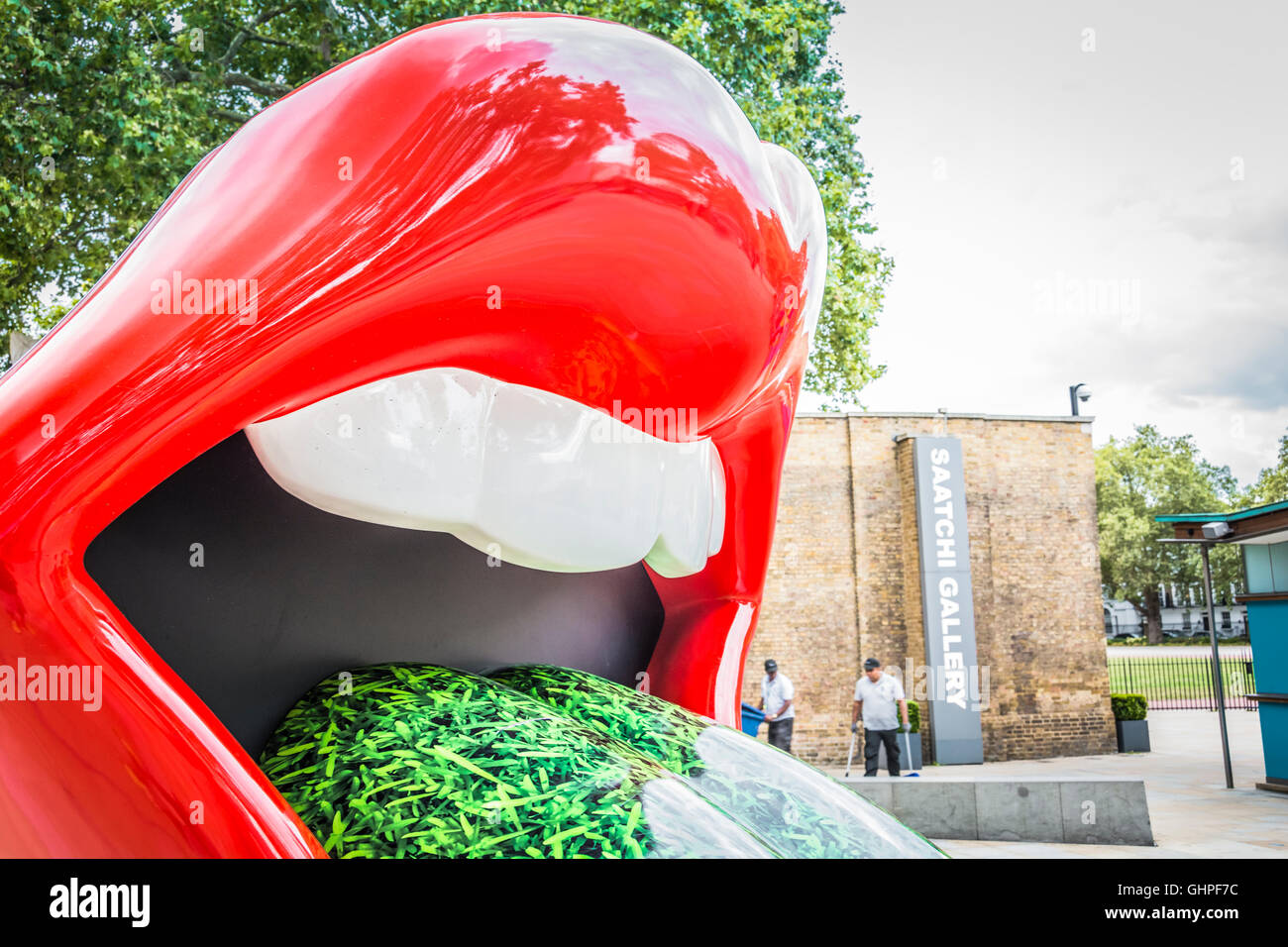 The Exhibitionism retrospective show by The Rolling Stones at the Saatchi  Gallery, King's Road, Chelsea, England, UK Stock Photo - Alamy