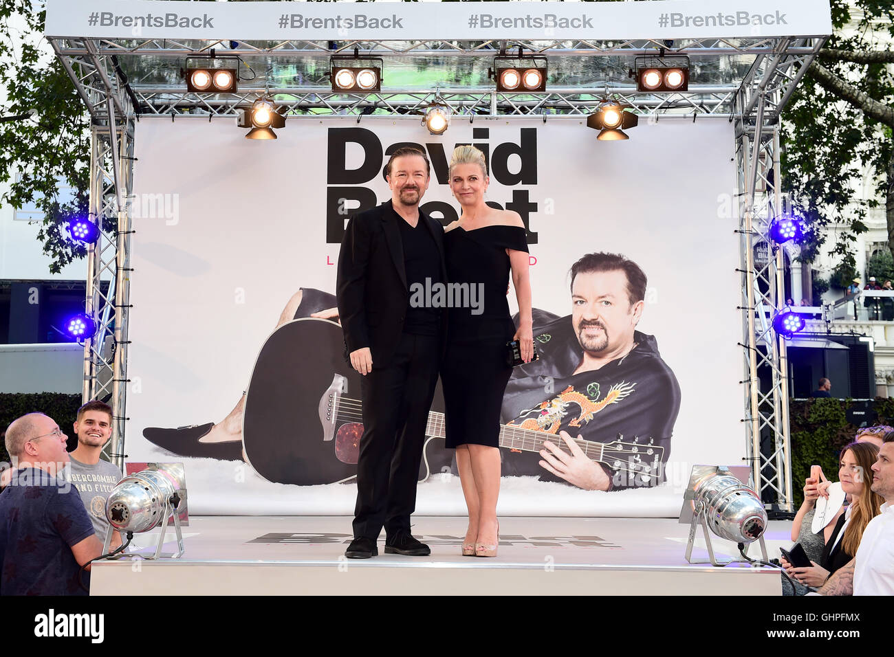 Ricky Gervais and Jane Fallon attending the world premiere of David