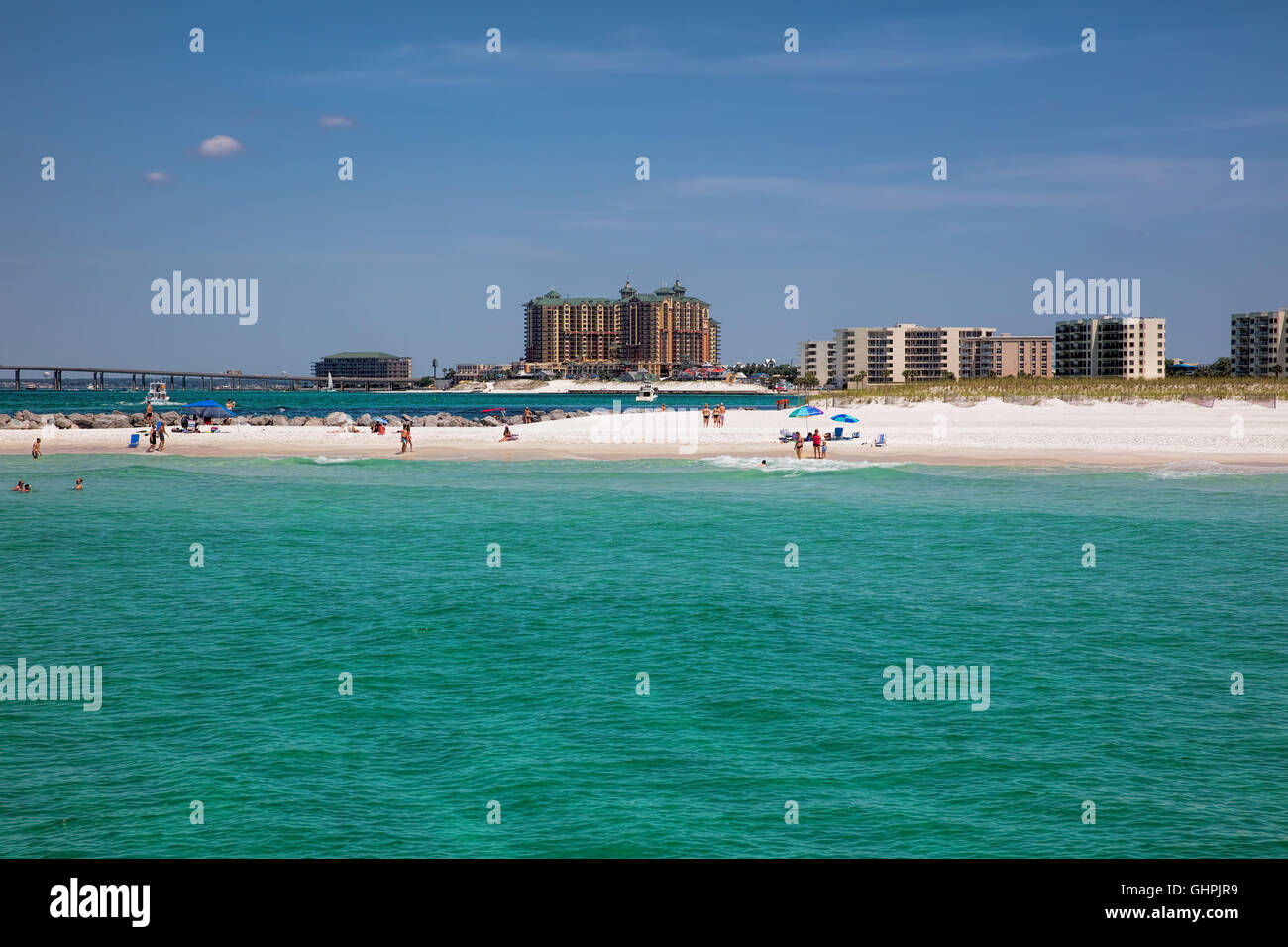 Summertime on the beach in Destin Florida Stock Photo